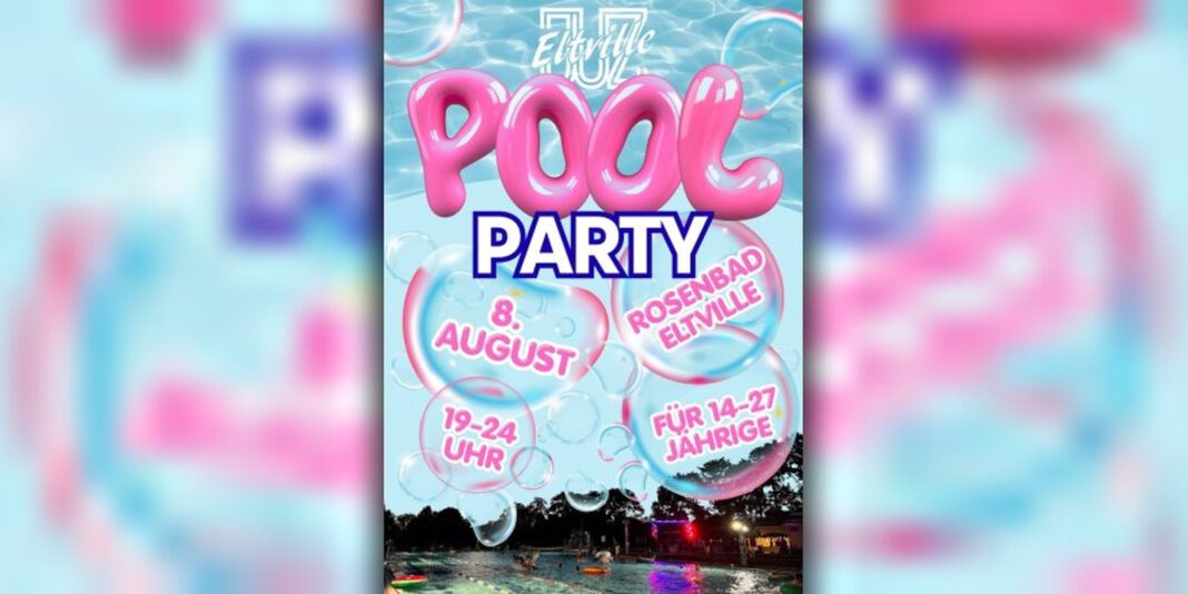 Poolparty im Rosenbad: Eltviller Jugendzentrum lädt am 8. August ein
